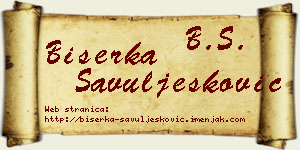 Biserka Savuljesković vizit kartica